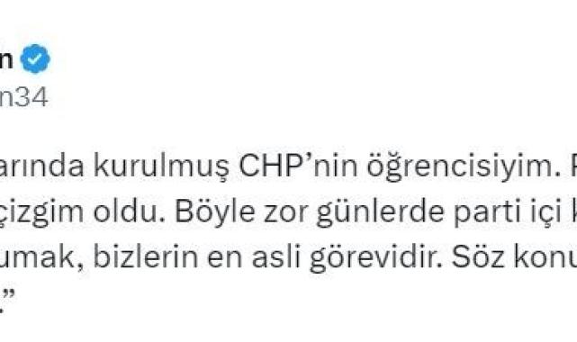 CHP İstanbul İl Başkanlığı'na kayyum olarak atanan Gürsel Tekin'den ilk açıklama